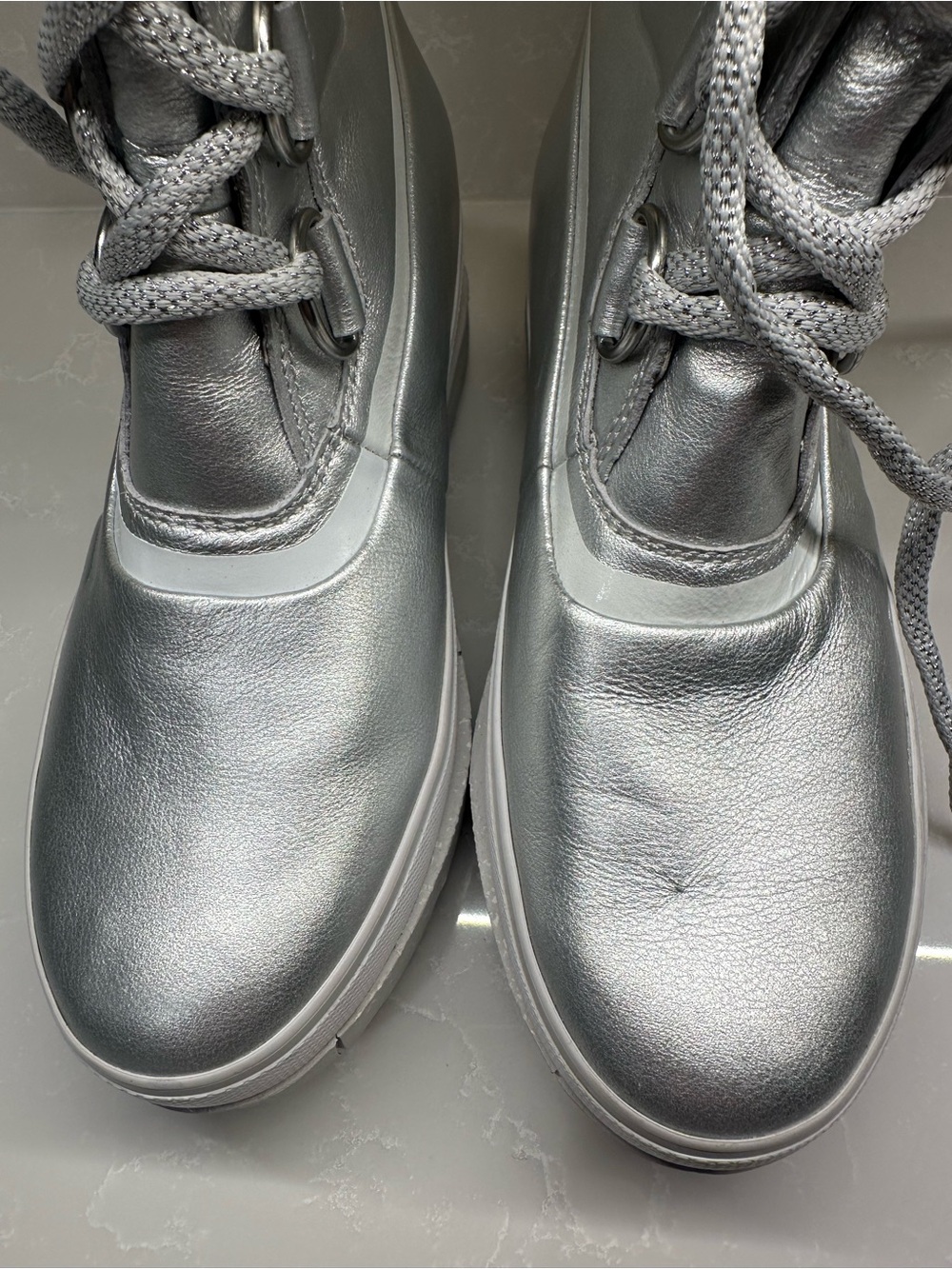 SOREL Women's Joan of Arctic Next Waterproof Boots Silver Metallic Size 7 Sample - Picture 13 of 15